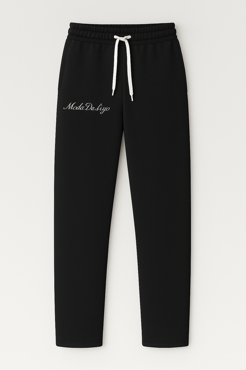 Black straight leg pants