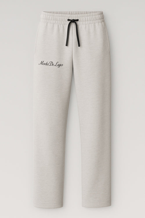 White straight leg pants